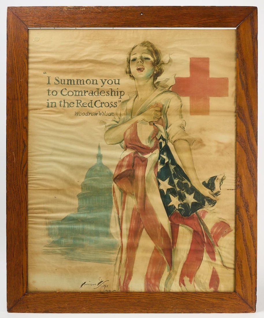 World War 1 Red Cross Poster by Harrison Fisher (1 of 2)