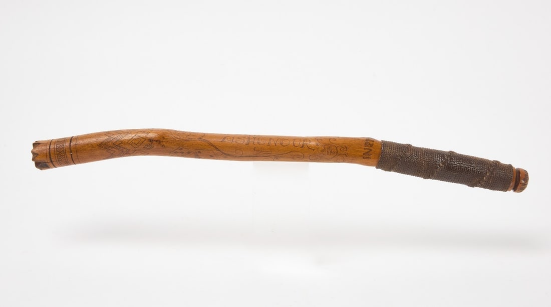 Folk Art Baton - 'Death Before Dishonor' (1 of 6)