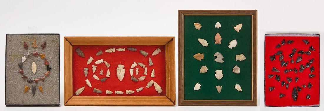 Collection of Small Native Points: Collection of approx. 100 small early Native points.