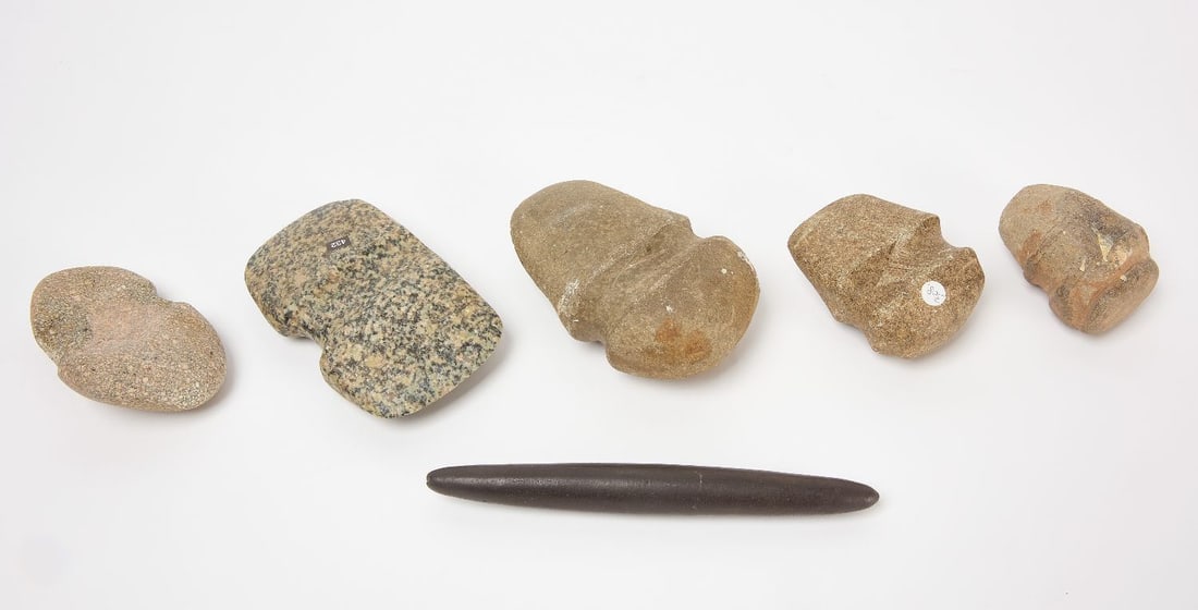 Six Native Stone Implements (1 of 2)