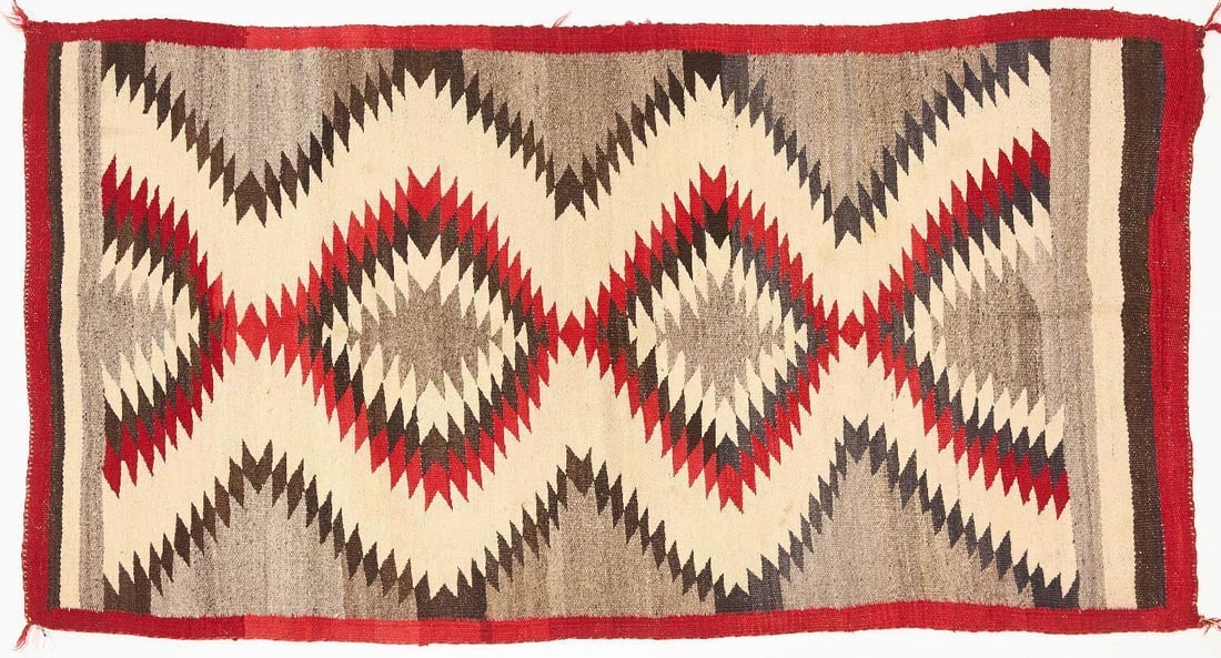 Navajo Rug: Navajo rug. Circa 1930. L 63 in. W 33 in.