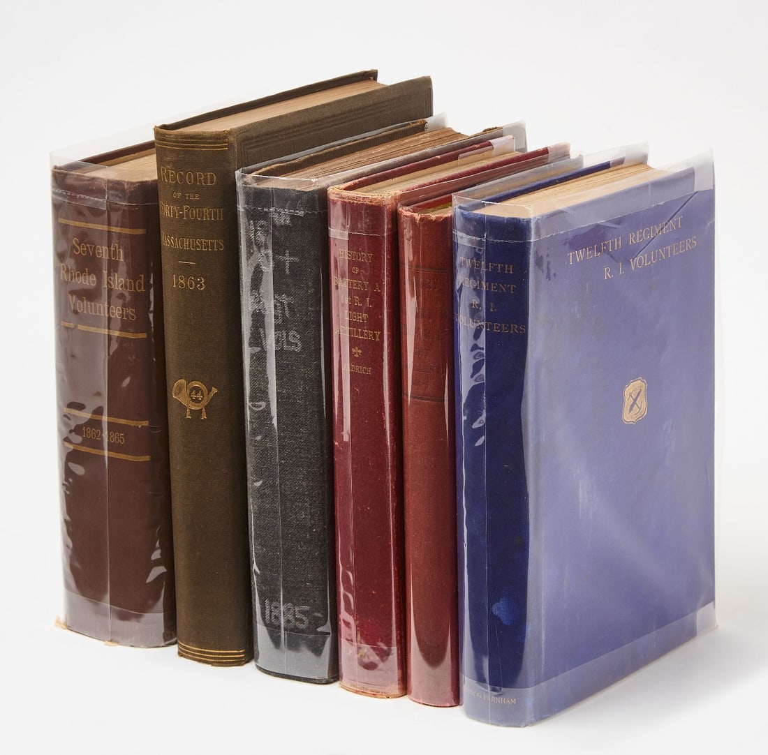 Civil War Regimental History Books Conn, Mass, Rhode Island: A collection of Civil War regimental histories to include Conn., Mass., and Rhode Island. To include: 1. Walker, Wm. C. History of the Eighteenth Regiment Conn. Volunteers...Norwich,