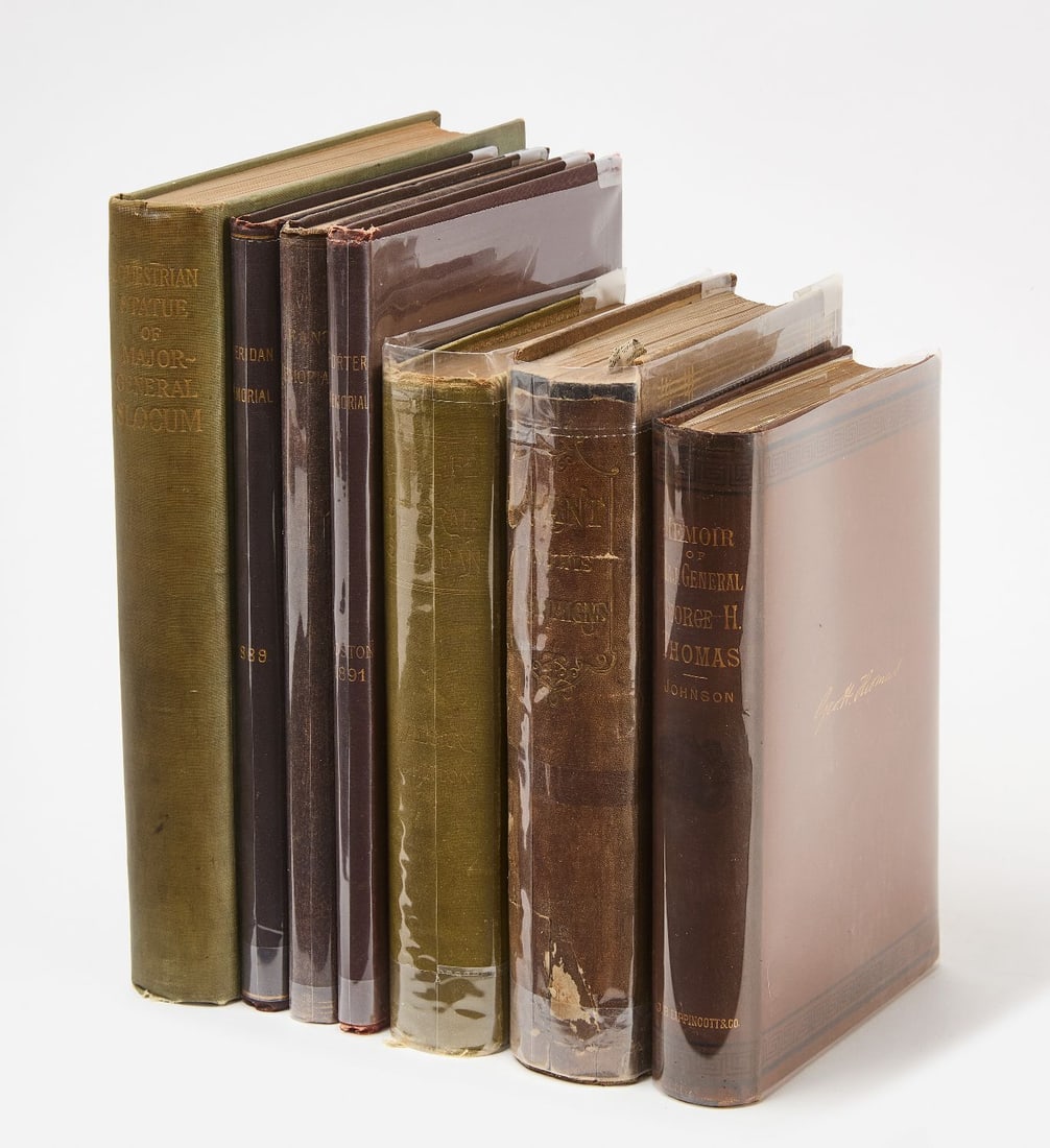 Seven Books of Memorials to Union Generals Civil War: Seven books of Memoirs or Memorials to Union Generals of the Civil War. To include: 1. Johnson, Richard. Memoir of Maj.-Gen. George H. Thomas. Philadelphia. Lippincott & Co. 1881. Ex Lib.