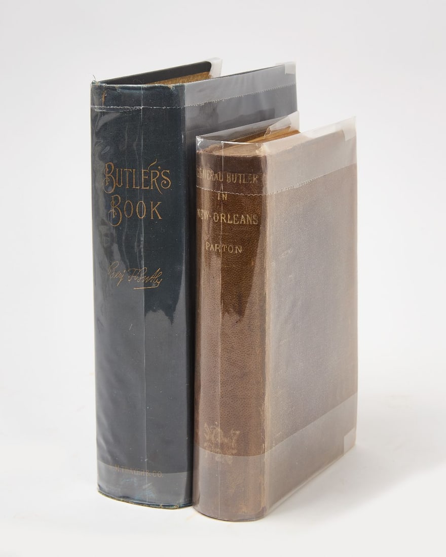 Benjamin F. Butler Books - New Orleans Wartime Publication and Autobiography: Two Benjamin F. Butler books, includes: 'General Butler in New Orleans - History of the Administration of the Department of the Gulf' by James Parton, published by Mason Brothers, 1864 (wartim