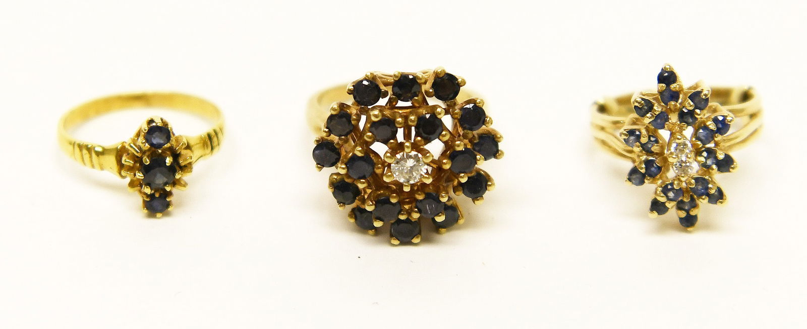 Three 14k Gold Rings with Sapphires (1 of 3)