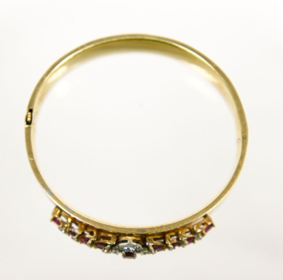 14k Diamond and Ruby Bracelet - 3