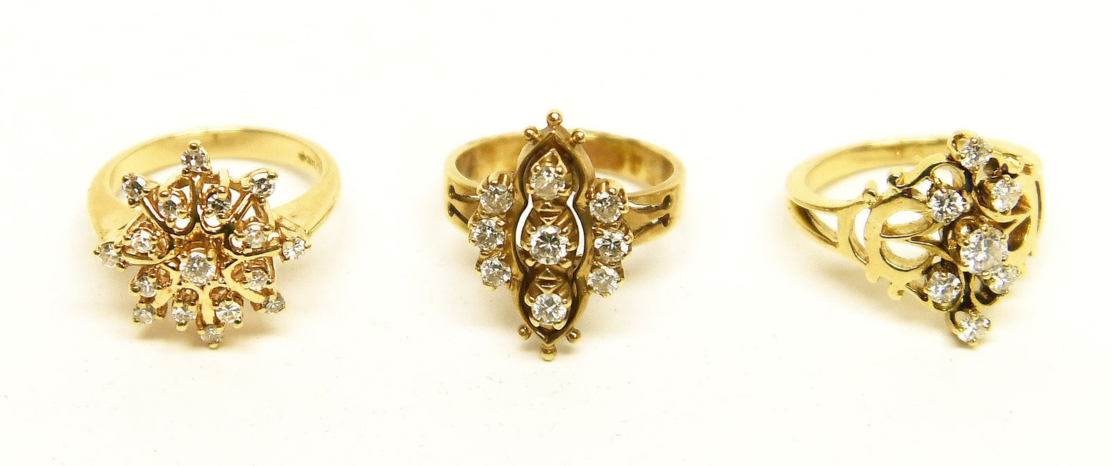 Three 14k Gold and Diamond Rings (1 of 3)