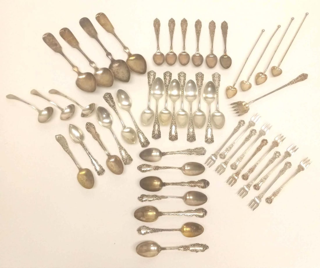 Mixed Group of Sterling Silver Flatware with Similar Patterns (1 of 2)