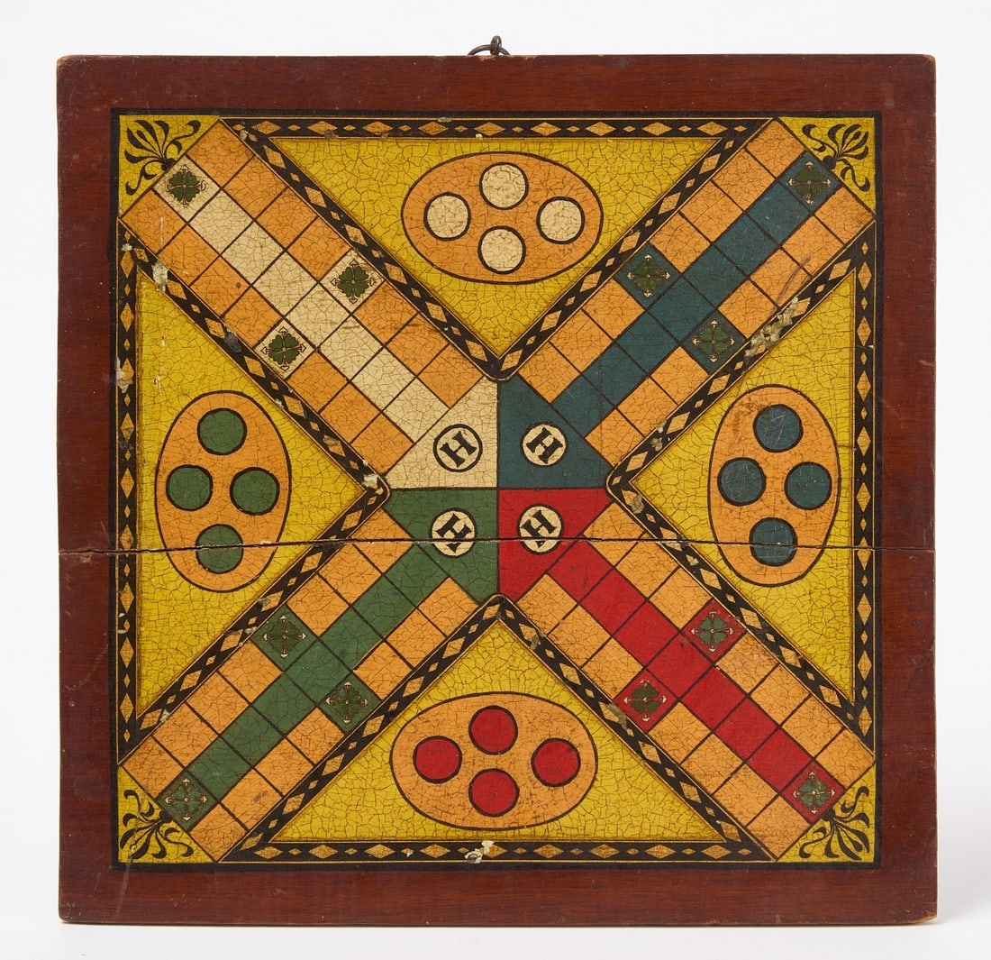 Parcheesi Board Painted in Five Colors (1 of 3)