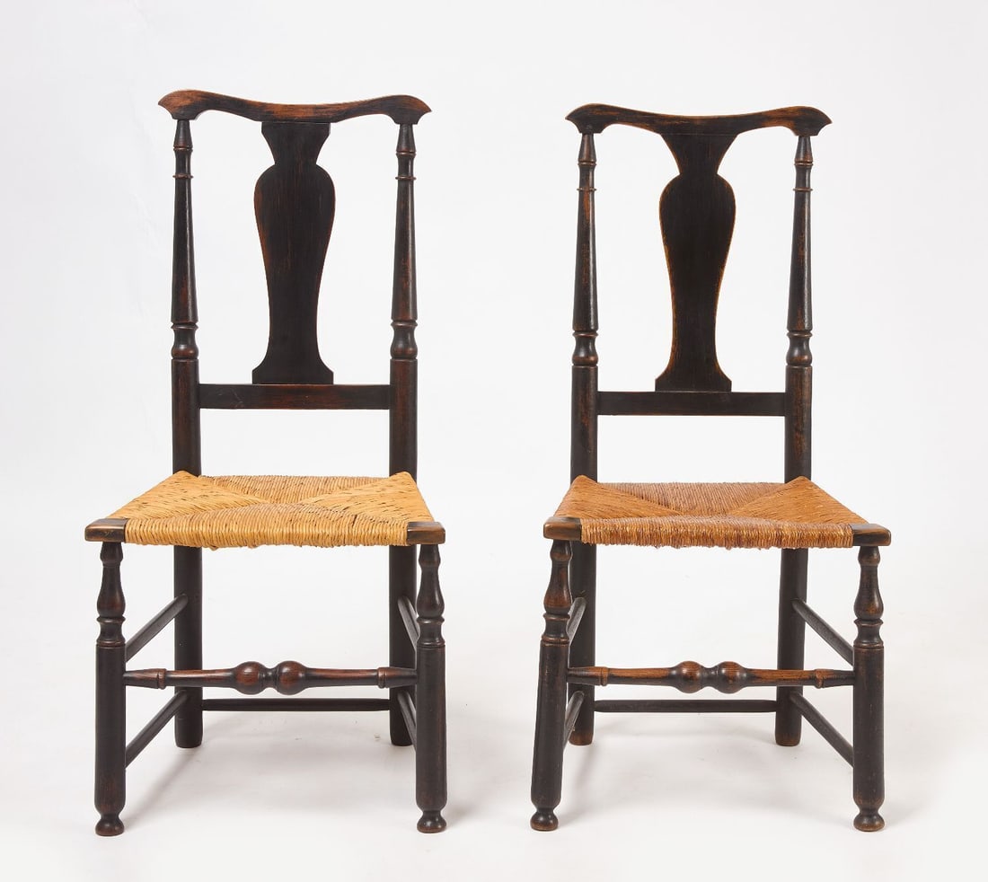 Pair of Fiddleback Side Chairs (1 of 5)