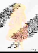 Incised No. 8 Depose Bisque Head Doll: Antique Depose bisque head doll with pull string in period clothing, hat and purse. Ball-jointed body, jointed wrists, sleep eyes, red-lined fingernails, open mouth with teeth. Doll bears the followin