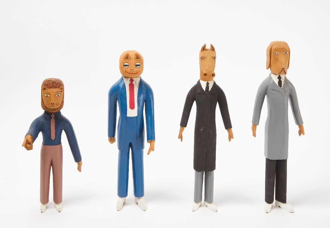 Four Sulton Rogers Folk Art Figures (1 of 3)