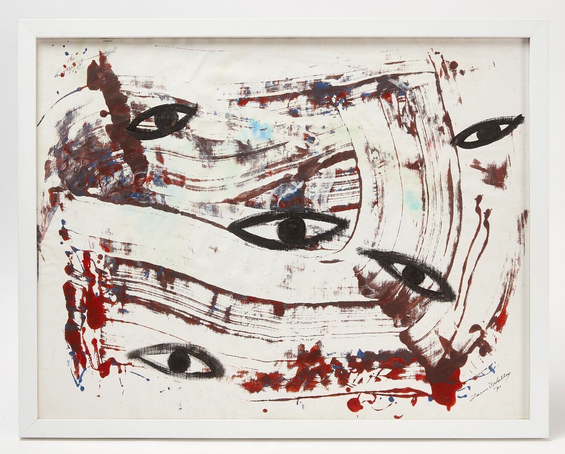 John B. Halley - Untitled, Abstract Eye Painting (1 of 1)