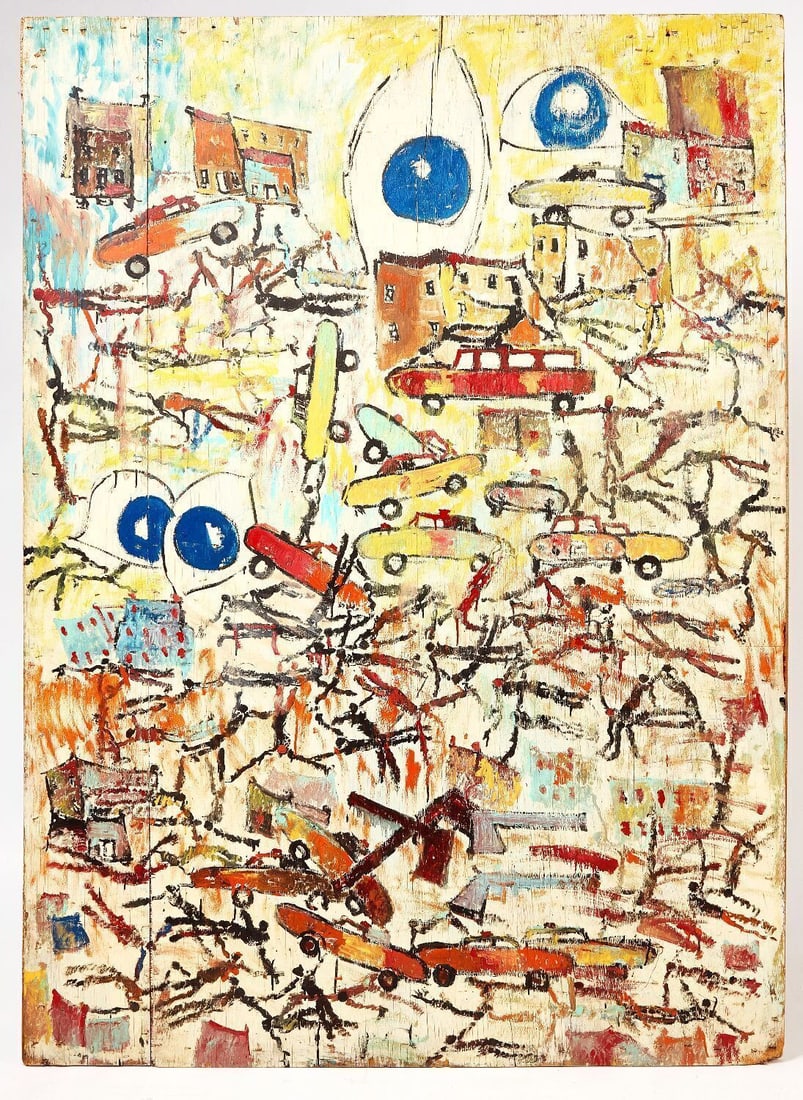 Purvis Young- Mixed Media on Panel (1 of 3)