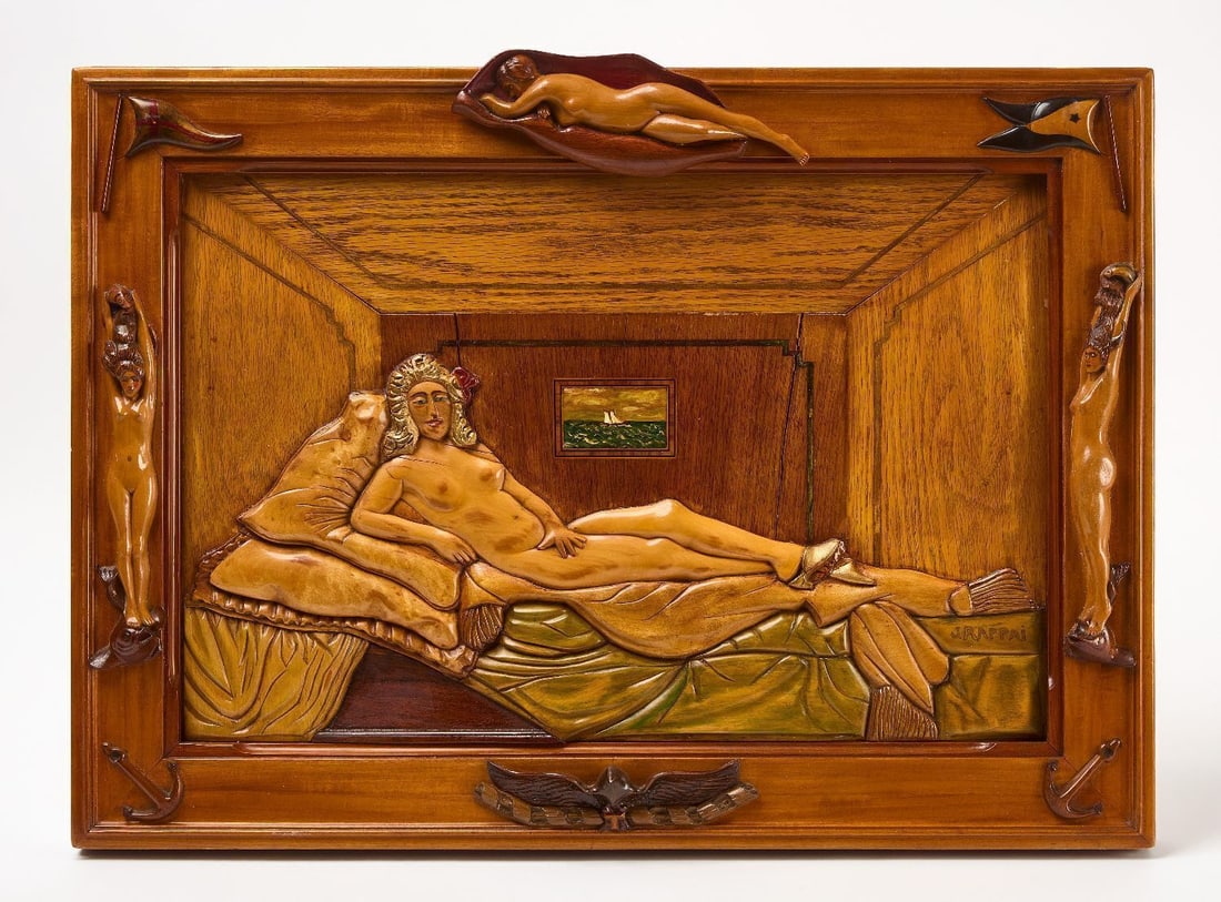 Joseph Rappai - Nude Relief Plaque and Frame (1 of 2)