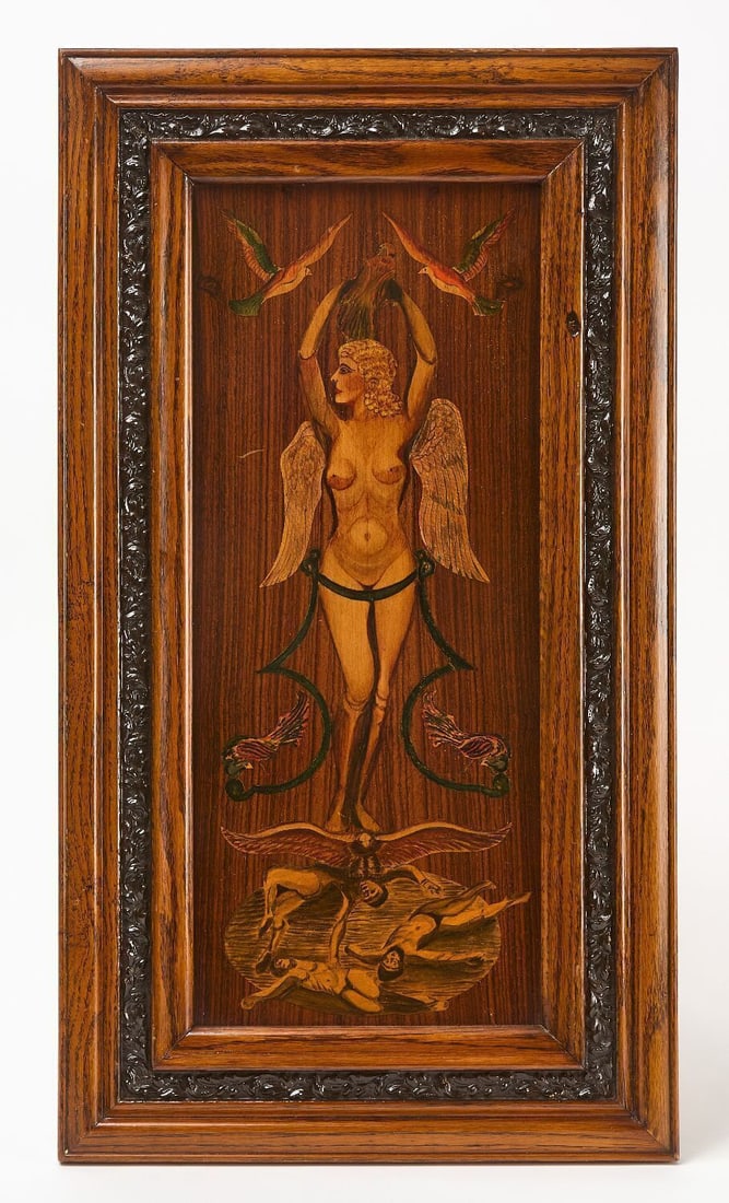 Joseph Rappai - Art Deco Marquetry Wall Hanging (1 of 2)