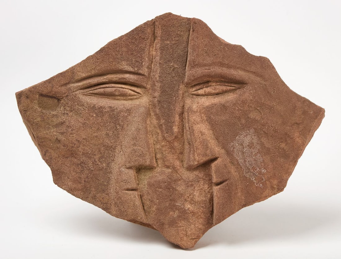 Ted Ludwiczak - Double Face: Ted Ludwiczak (American, born Poland, 1926–2016), Double Face. Carved stone.L 16-1/4 in. W 21-1/4 in.Provenance: Purchased directly from the artist, 1998."Ted Ludwiczak is one of Rockland C