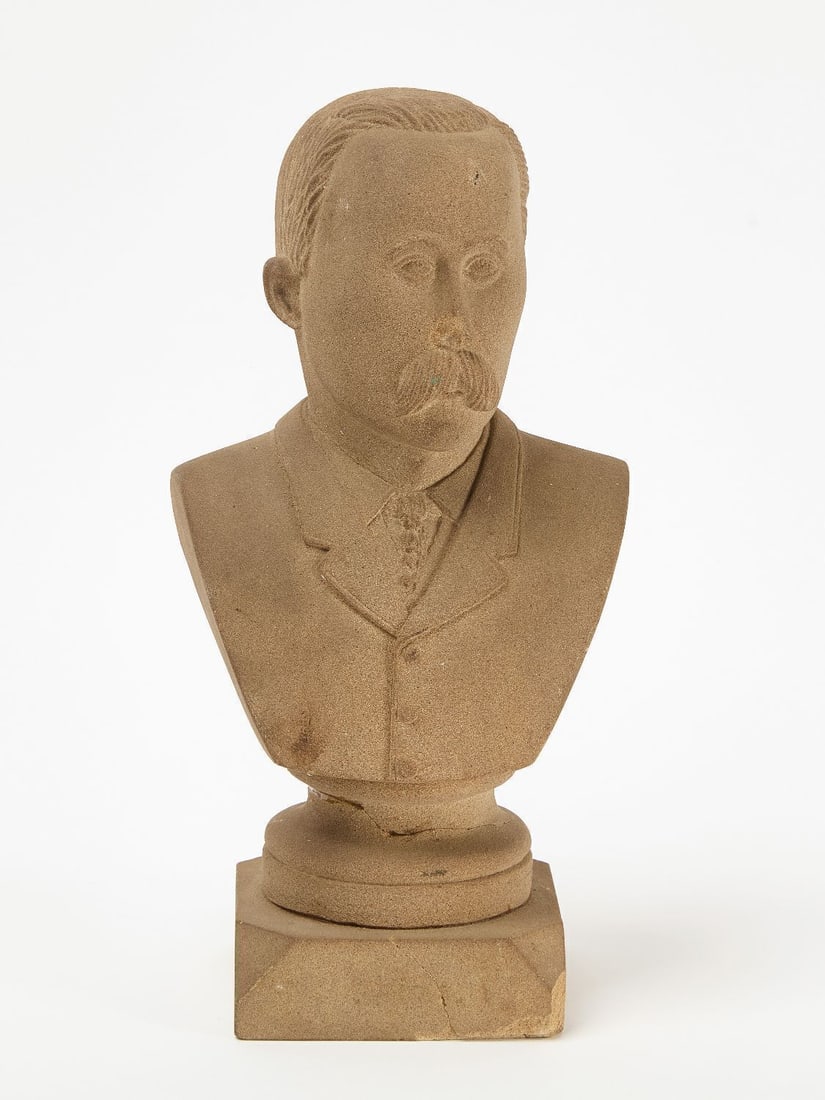 Folk Art Stone Bust of a Man (1 of 5)