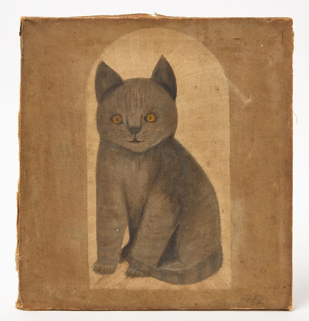 Folk Art Portrait of a Cat (1 of 2)