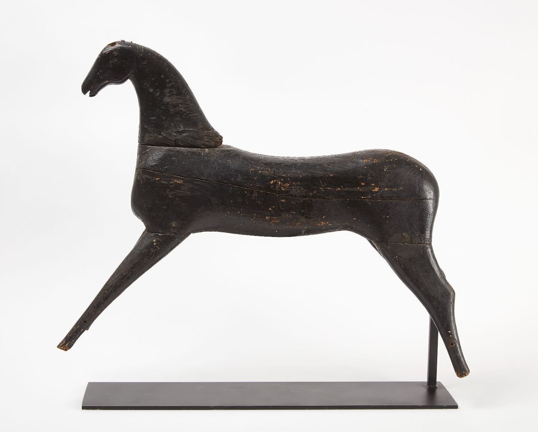 Early Rocking Horse in Black Paint (1 of 3)