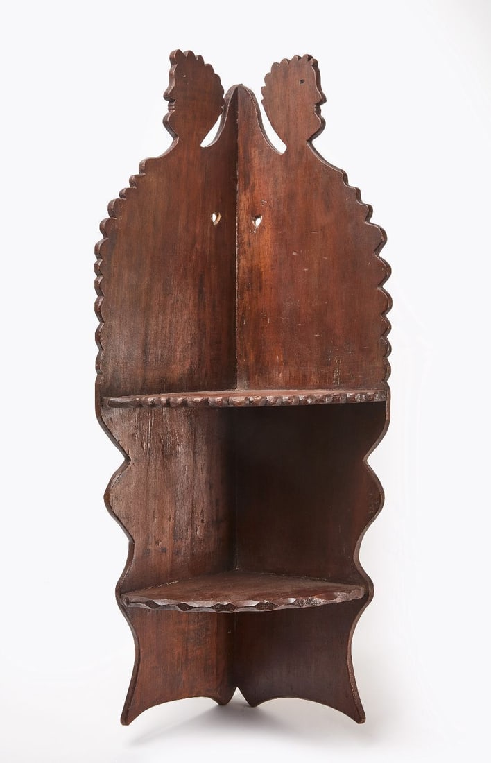 Folk Art Shelf with Faces (1 of 2)