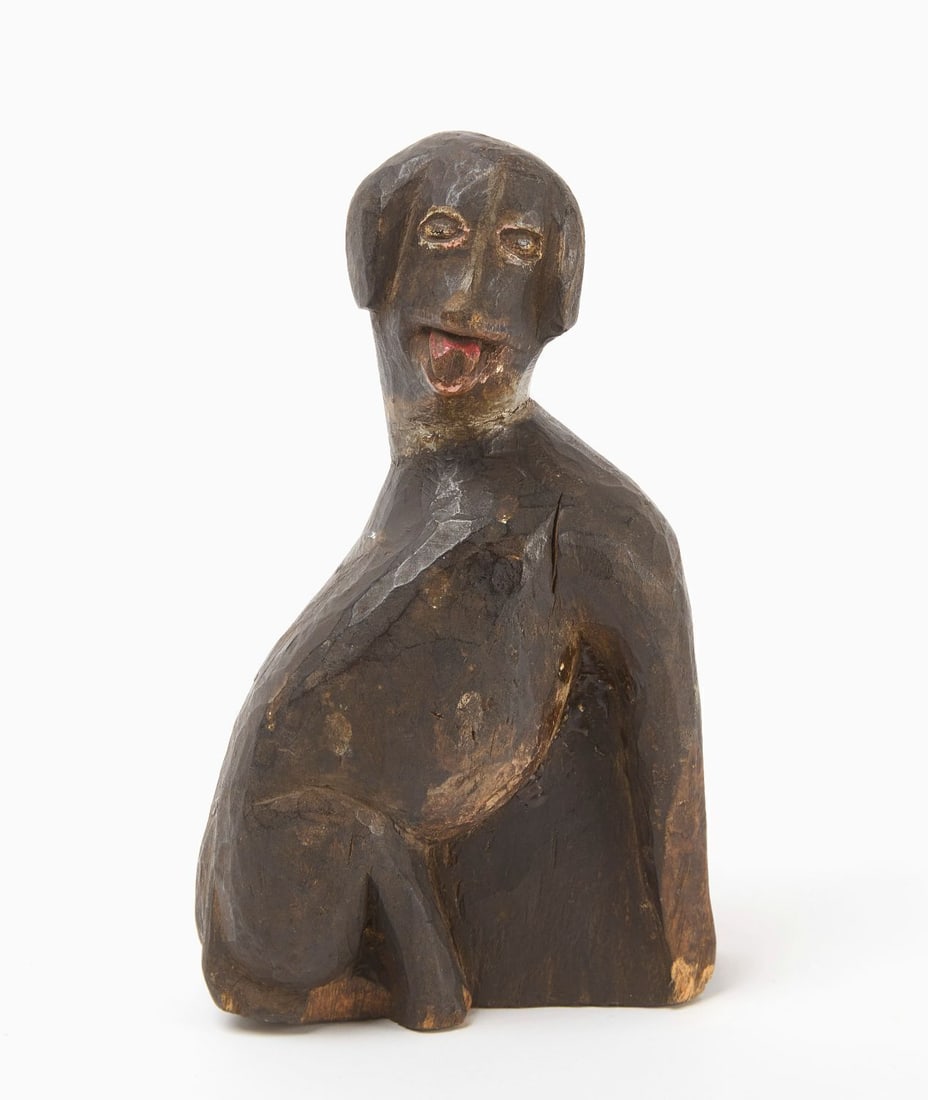 Folk Art Carving of a Dog (1 of 3)