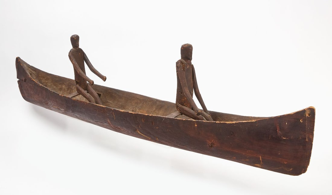 Sculptural Canoe with Two Figures (1 of 3)
