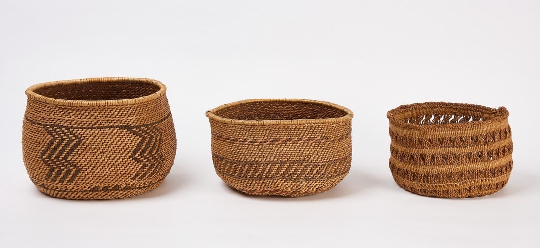 Three Northwest Native American Twined Baskets - 2