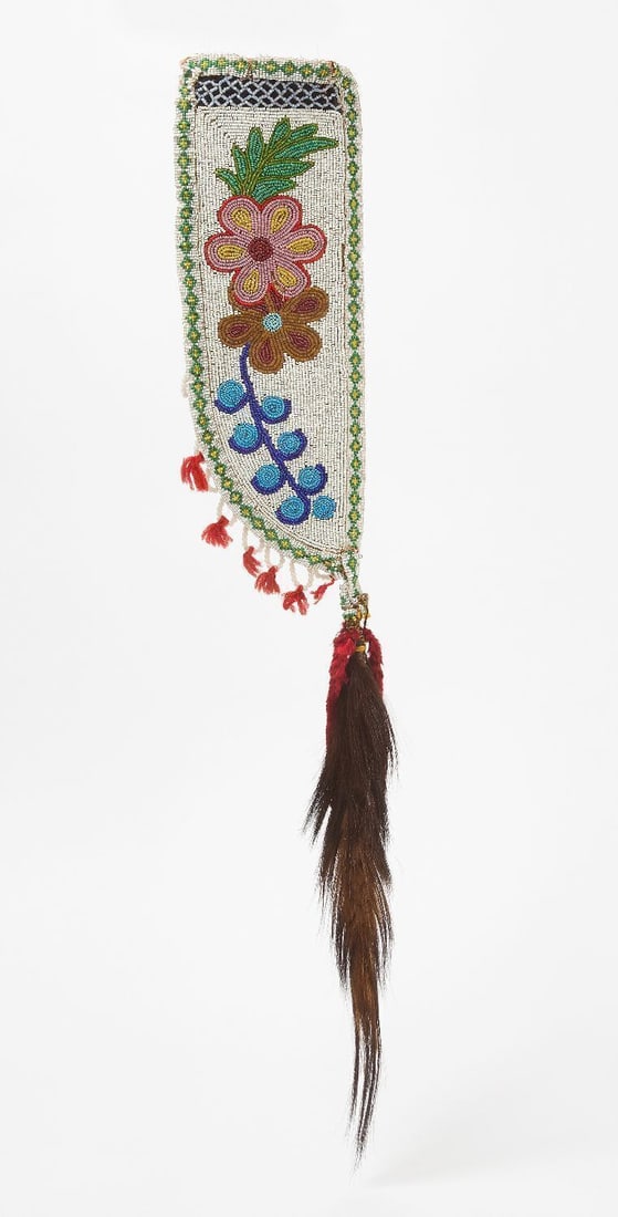 Large Native Beaded Knife Sheath (1 of 3)