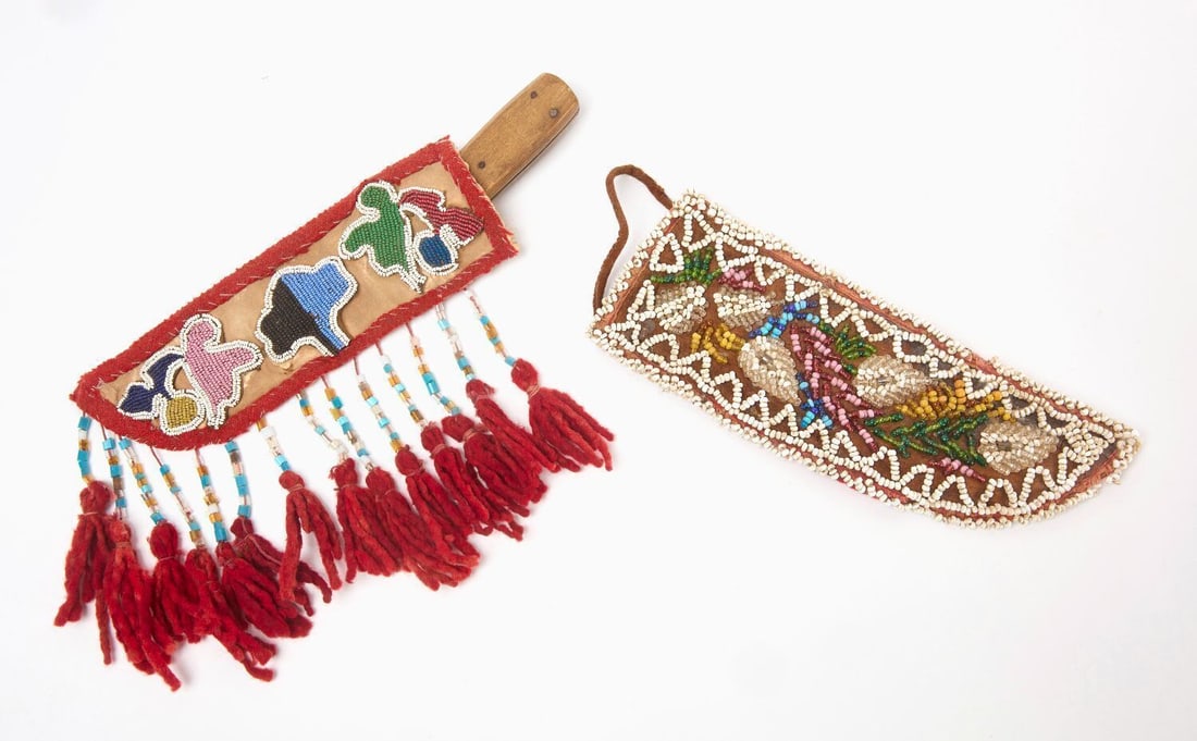 Two Great Lakes Beaded Knife Sheaths (1 of 2)