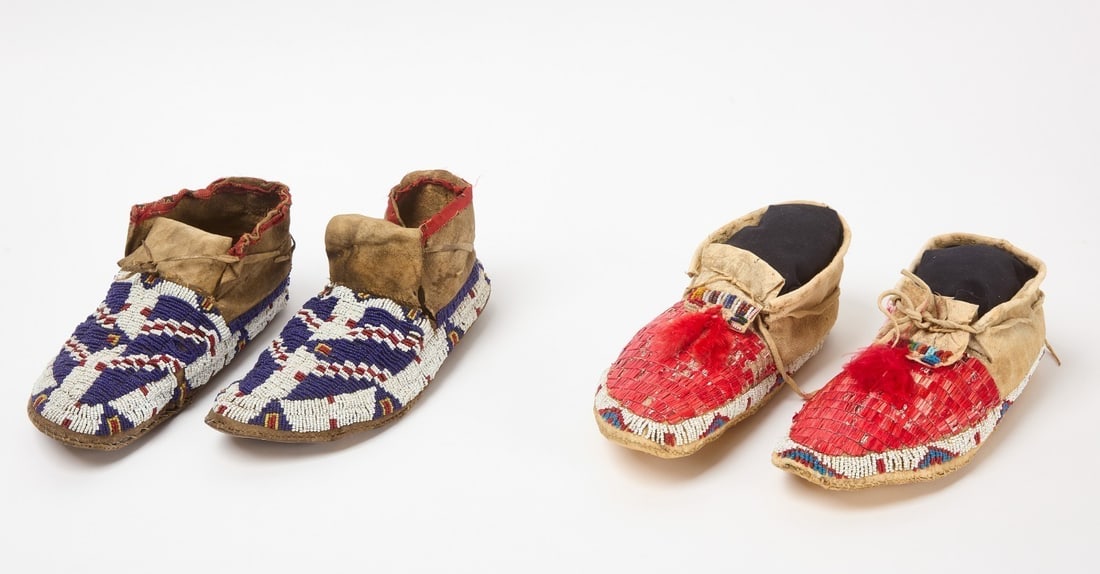 Two Pairs of Plains Moccasins (1 of 6)