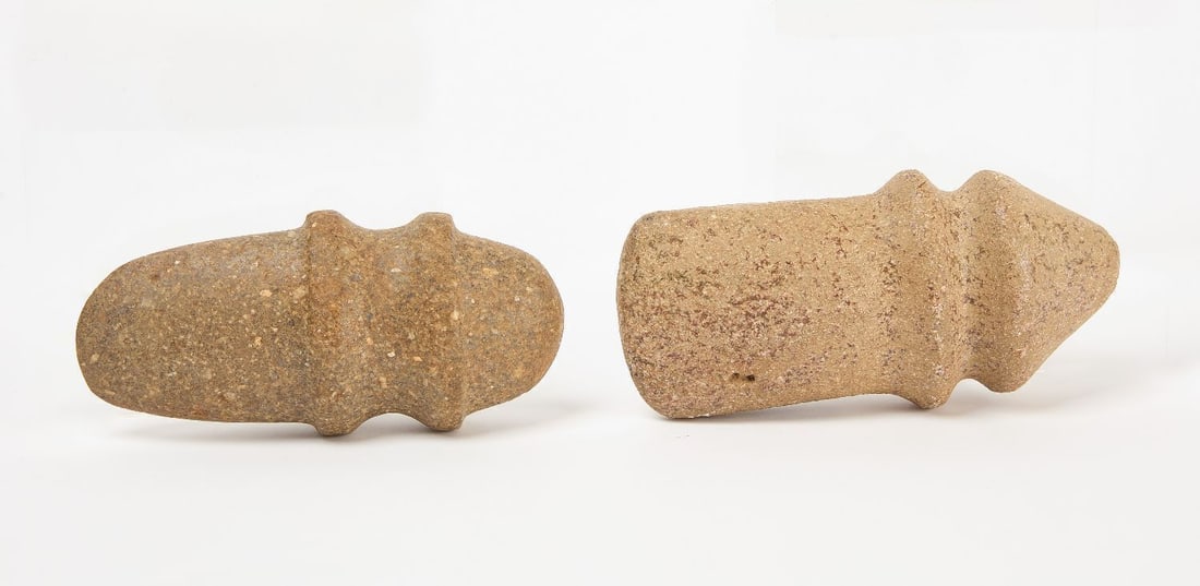 Two Native Full Grooved Axe Heads (1 of 2)