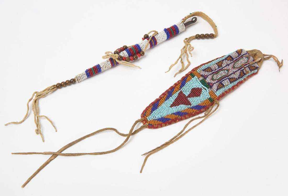 Beaded Tail Bag and Awl Case (1 of 4)