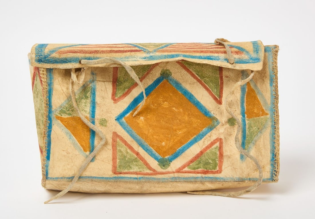 Parfleche Case: Parfleche case. Pigment on hide. Plains region. Early 20th century.H 7-1/2 in. W 12 in. D 2-1/2 in.