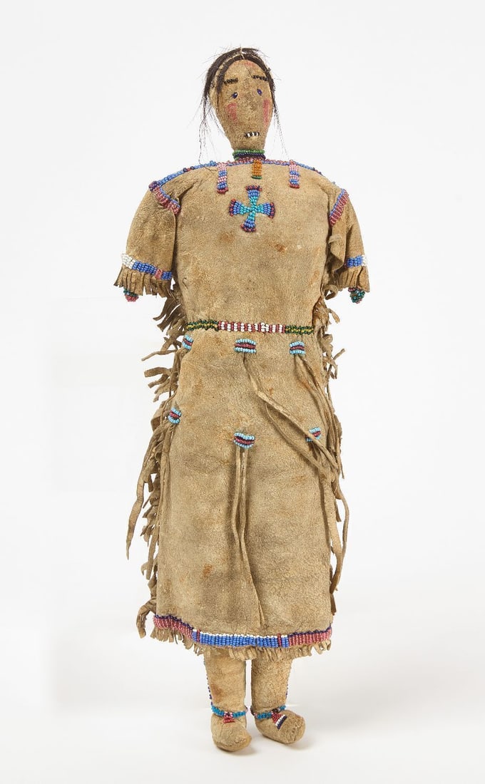 Sioux Beaded Hide Doll (1 of 3)