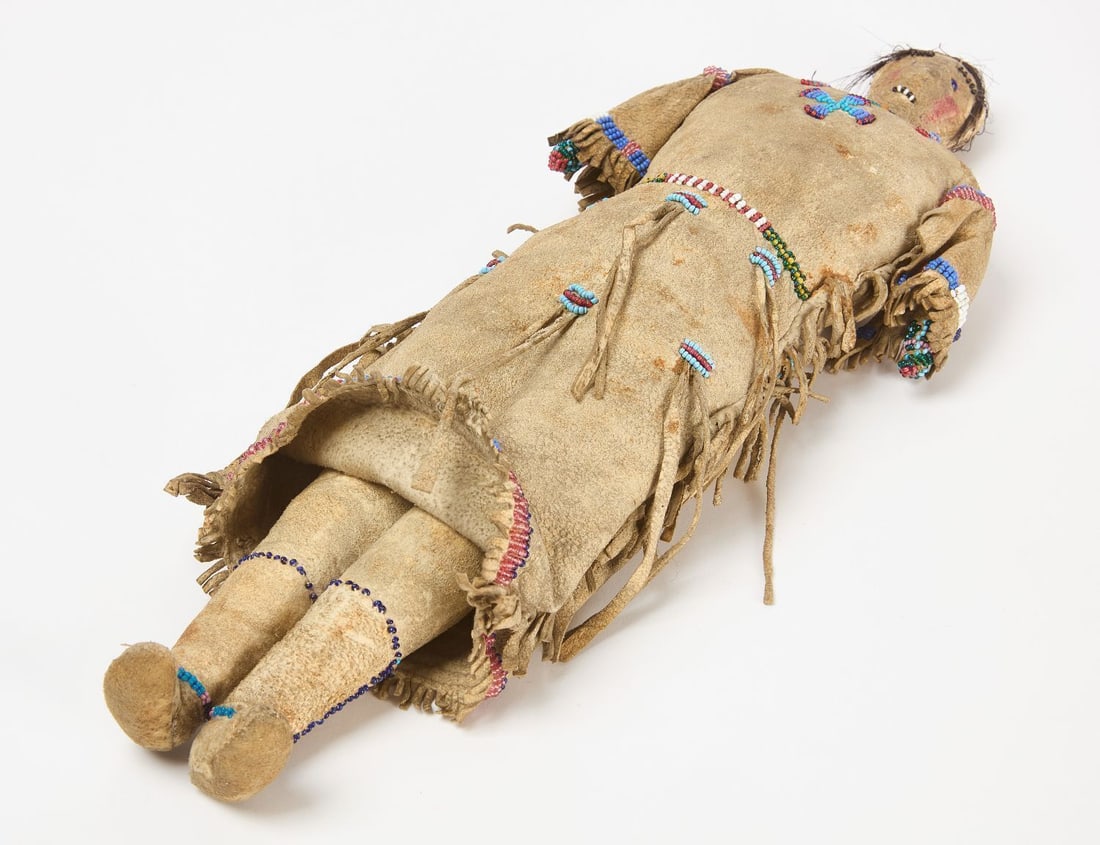 Sioux Beaded Hide Doll - 3