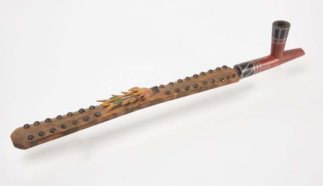 Woodland Native Pipe Stem and Bowl (1 of 4)