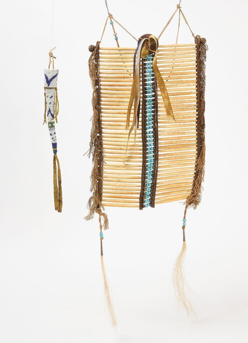 Native Breast Plate and Awl Case (1 of 2)