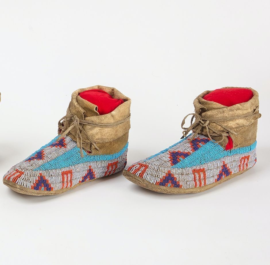 Pair of Native Beaded Moccasins (1 of 3)