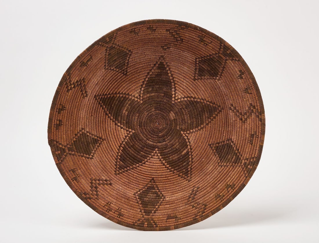 Pictorial Apache Basket with Dog Figures (1 of 2)