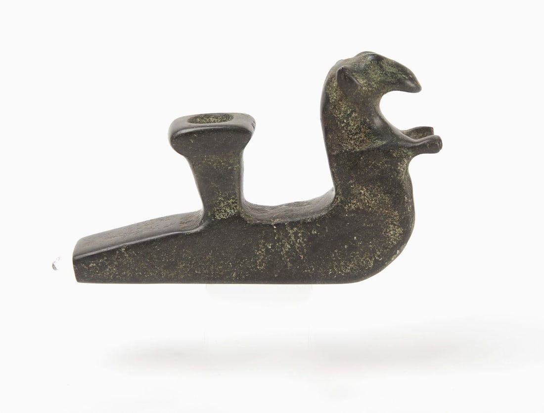 Native American Effigy Stone Pipe (1 of 3)