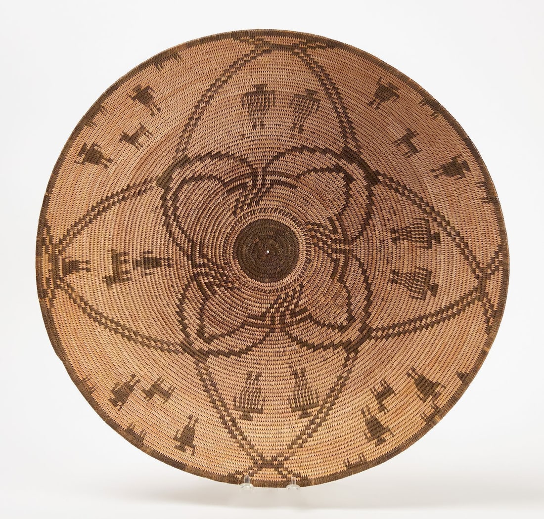 Large Apache Basket with Figures (1 of 3)