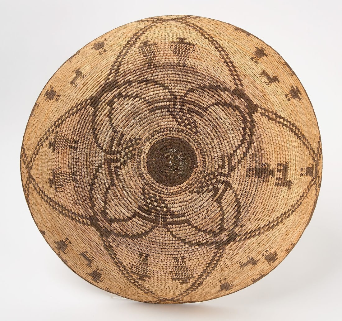 Large Apache Basket with Figures - 2