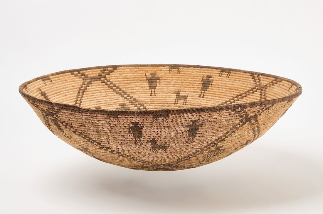 Large Apache Basket with Figures - 3