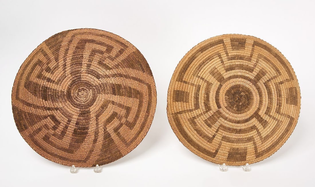 Two Pima Basket Trays - 2