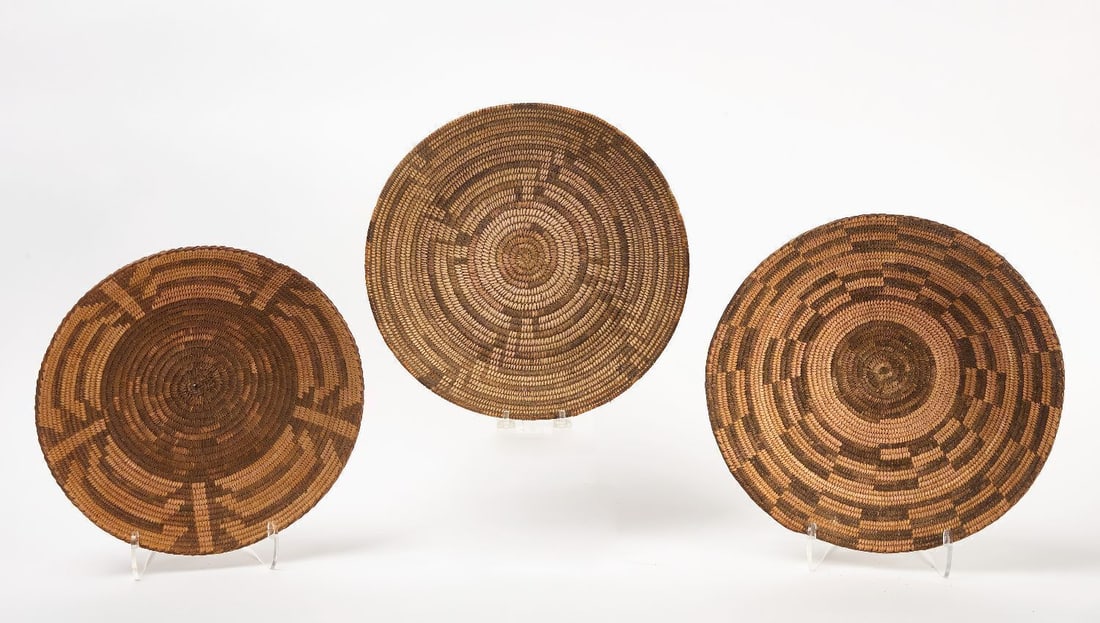 Three Pima Basket Trays (1 of 3)