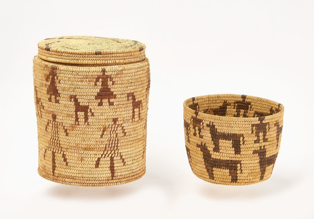 Two Tohono O'odham Pictorial Baskets (1 of 3)