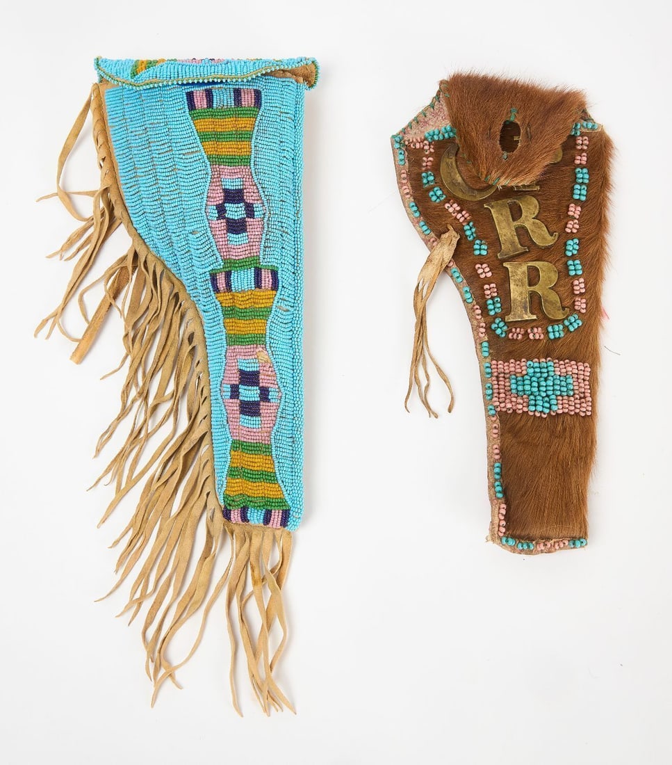 Native American Guard Holster and Fully Beaded Holster (1 of 3)