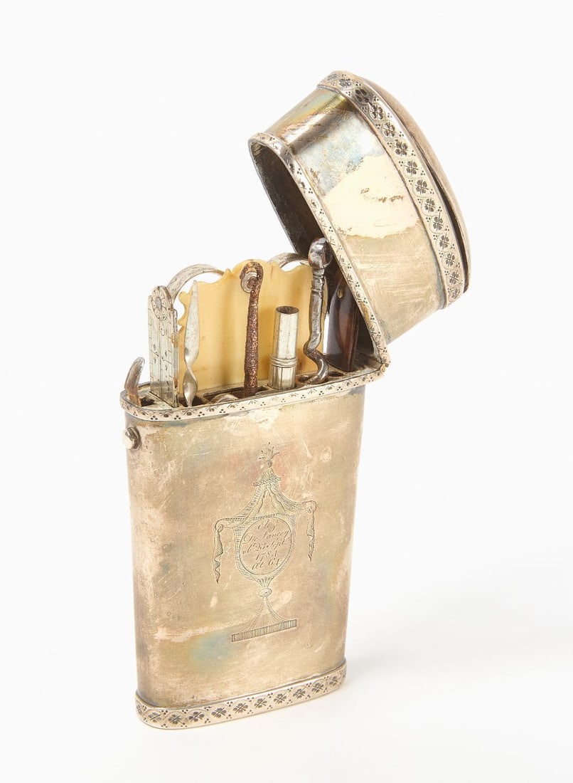 Silver Memorial Case with Household Tools, 1784 (1 of 4)