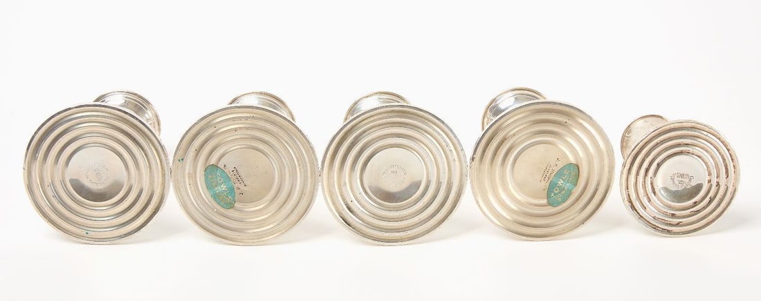 Five Sterling Weighted Candlesticks - 3